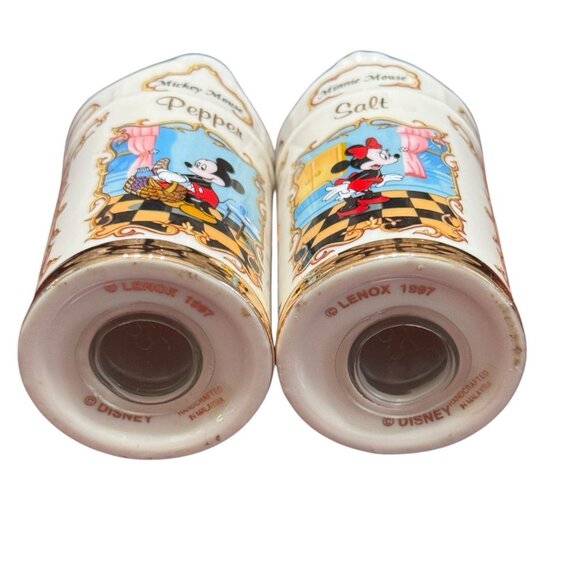 Walt Disney Spice Jar Set Lenox 1995 Salt Pepper Shakers EUC Vintage 26 Set - Picture 16 of 16